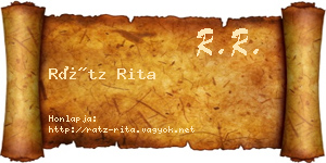 Rátz Rita névjegykártya