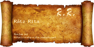 Rátz Rita névjegykártya